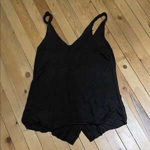 Olive green Sleeveless Top with open back